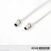 Coax Kabel RG 59, IEC Stecker, 0.5 m, m/f