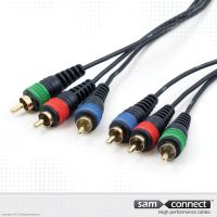 Component Video Kabel, 3 m, m/m
