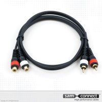 2x RCA zu 2x RCA Verlängerungskabel, 3m, f/m