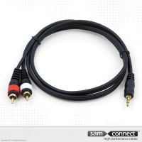 2x RCA zu 3.5mm kleine Klinke Kabel, 5m, m/m