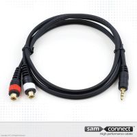 2x RCA zu 3.5mm kleine Klinke Kabel, 0.3 m, f/m
